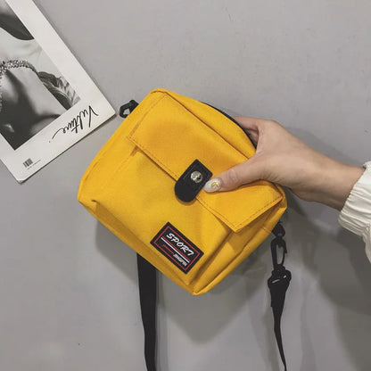 eybag Small Canvas Shoulder Bag Women Casual Canvas Mini Handbags Black/Beige/Purple/Yellow Crossbody Bags Harajuku Style Shoulder Bag