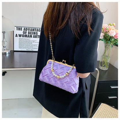 Lkblock Fashion Pearl Handle Handbag For Women Luxury Banquet Women's Bag Trend Ladys Evening Clutch Purse Party Bag Corssbody Bags