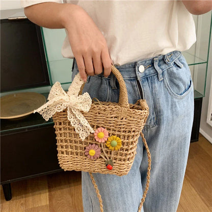 eybag Causal Purses For Womens Travel Handbags Beach Bag Summer Straw Bags Handmade Rattan Crossbody Bags Small Shoulder Bag Tote