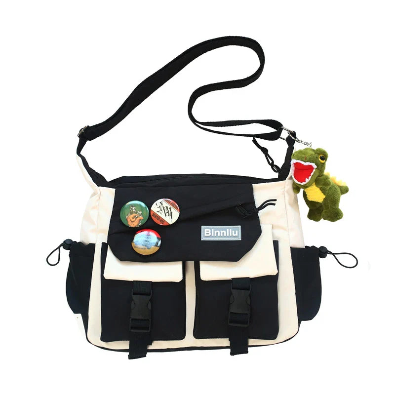 eybag Nylon Satchels Large Capacity Shoulder Bag For Women Japanese and south Korean style Messenger Bags Patchwork Fashion Packages