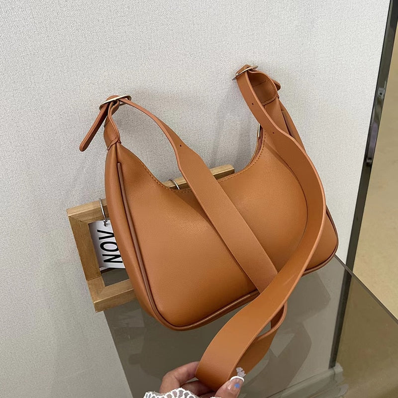 eybag Casual Shoulder Bag for Women PU Leather Half-moon Crossbody Bag Luxury Messenger Handbag and Purse Shopping phone Purse Bol