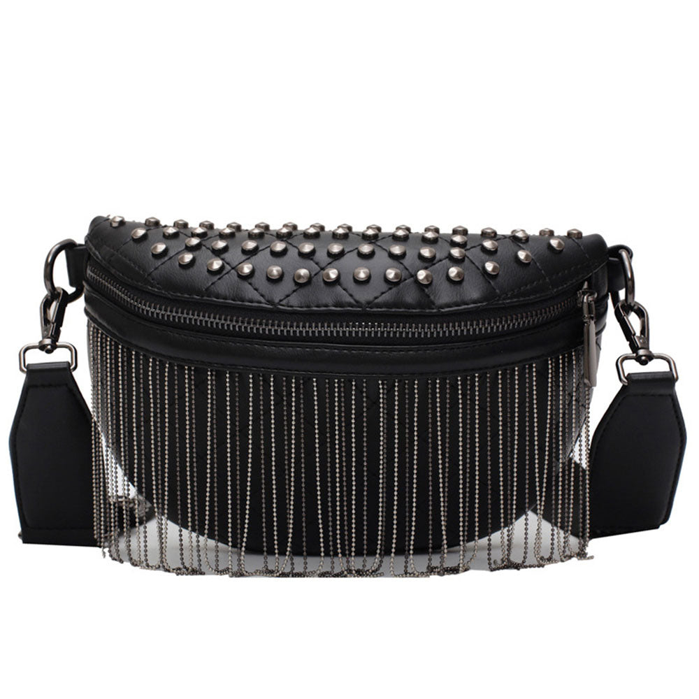 eybag Bags Luxury Woman Chest Bag Tassel Rivet Crossbody Bags for Women Chest Messenger Bag Ladies Phone Handbags Purses