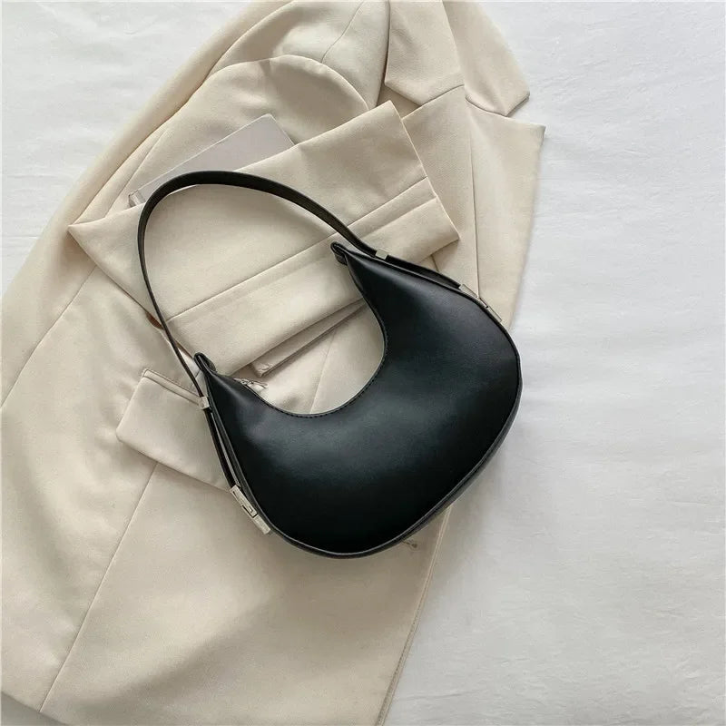 eybag Fashion Luxury Design PU Leather Hobo Shoulder Bag Women Small Clutch Handbag Purse Female Underarm Bag Travel Totes