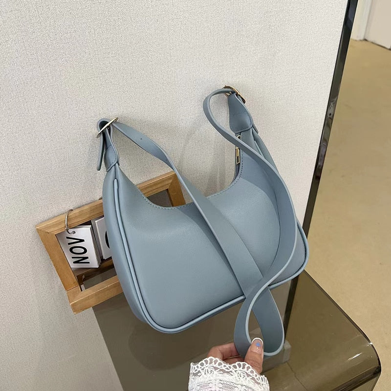 eybag Casual Shoulder Bag for Women PU Leather Half-moon Crossbody Bag Luxury Messenger Handbag and Purse Shopping phone Purse Bol