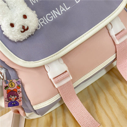 eybag Women Backpack Large Cute Female Multi-pocket Travel Bagpack Student Schoolbag for Teenage Girl Book Knapsack New Mochila 2022