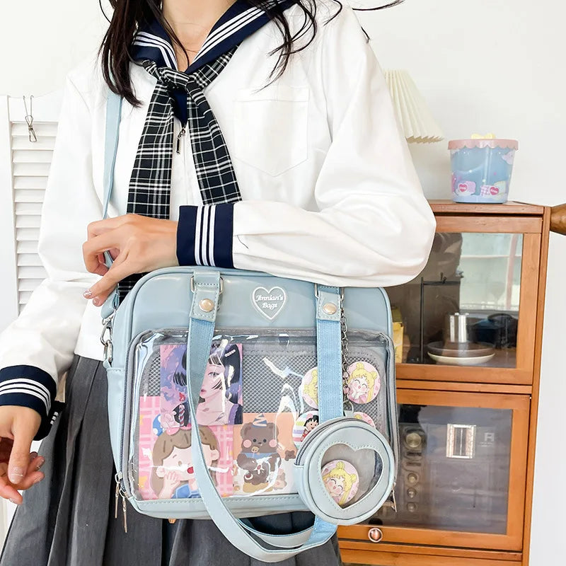 eybag Lovely JK Uniform Bag Girls High School Student Tote Bag New PU Shoulder Bag Itabag Women Crossbody Bags Handbags and Purse