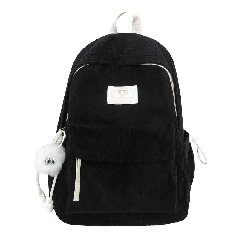 eybag High Quality Velvet Zipper Trendy Women's Backpack 2024 Hot Selling New Casual Large Capacity Fashion Student Backpack