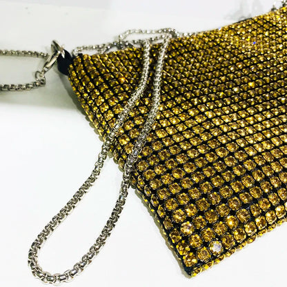 eybag Lady Shiny Evening Bags For Women Luxury Designer Shoulder And Purses 2023 New In Metallic Mosaic Imitation Diamond Sling Bag