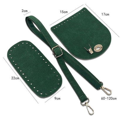 eybag 7pc Set Handmade Bag Bottom Flap Cover Hardware For Bags DIY HandBag Shloulder Straps For Knitting Bags Handbag Crossbody Bags