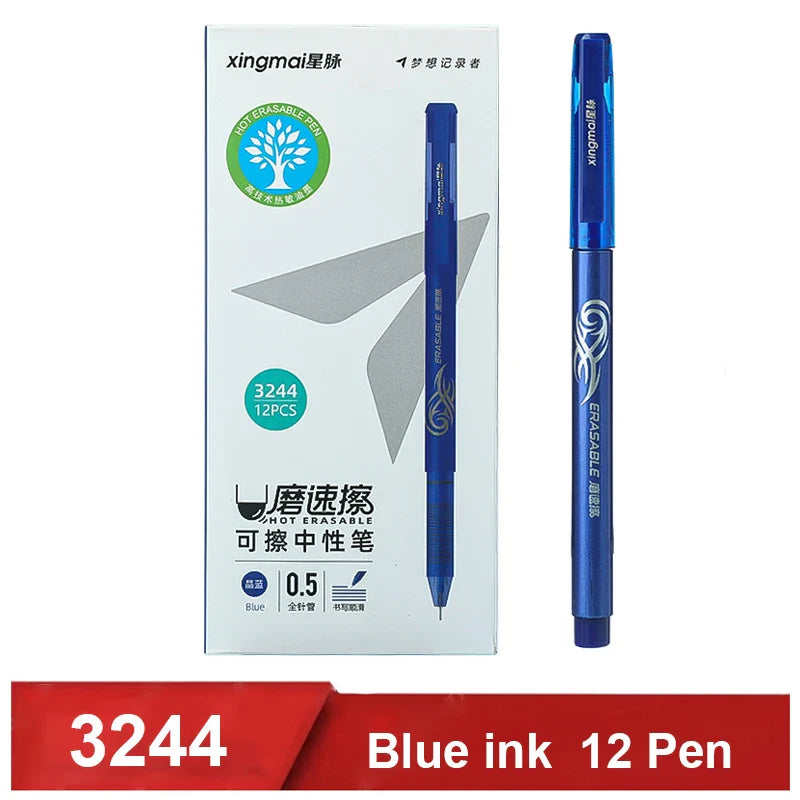 eybag Erasable Gel Pens Set, 0.5mm Fine Point, Blue, Black Ballpoint Pen for Writing, Stationery, Office, School Supplies