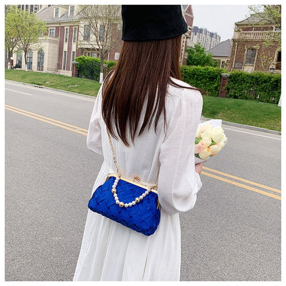 Lkblock Fashion Pearl Handle Handbag For Women Luxury Banquet Women's Bag Trend Ladys Evening Clutch Purse Party Bag Corssbody Bags