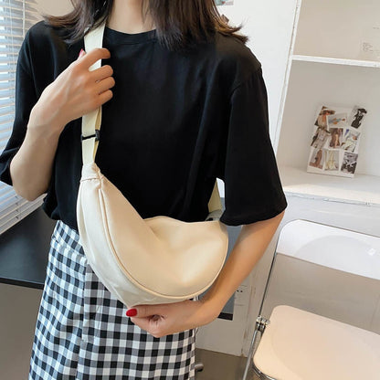 eybag Crossbody Canvas Sling Bag For Women Korean Style Simple  Hobos Chest Bag Students Shoulder Bag With Adjustable Strap