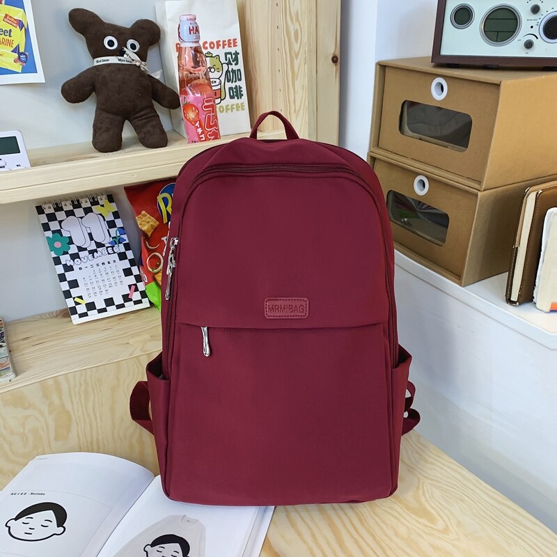 eybag New Solid Color Women Laptop Backpack Female Multi-pocket Travel Bag Schoolbag for Teenage Girl Boy Book Knapsack Mochila