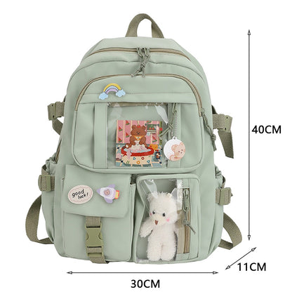 eybag Japanese Girls Aesthetic Backpack Cute School Bags For Student Teens Girls Pockets Kawaii Women Laptop Backpack Harajuku Mochila