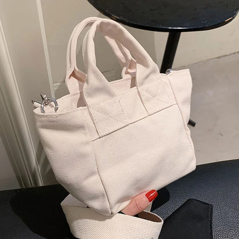 eybag Women Canvas Shoulder messenger Bag Casual Shopping Bags Students Book Bag Cotton Cloth Handbags small cute Tote For Girls