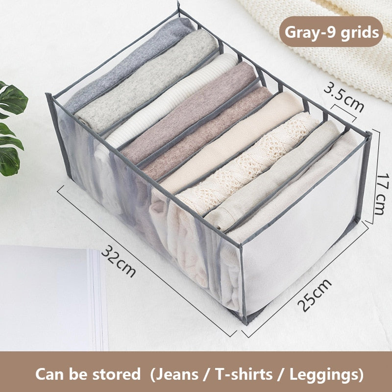 eybag Wardrobe organizer Jeans storage boxes Closet Organizer Foldable Underwear Organizers Pants Storage Dividers Drawer Organizer