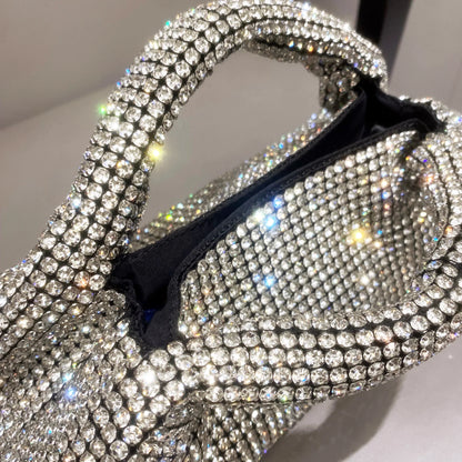 eybag Shiny Crystal Clutch Purse Bucket Shoulder Bag Rhinestone Handmade Purses and Handbags Luxury Designer Evening Clutch Bag Purse