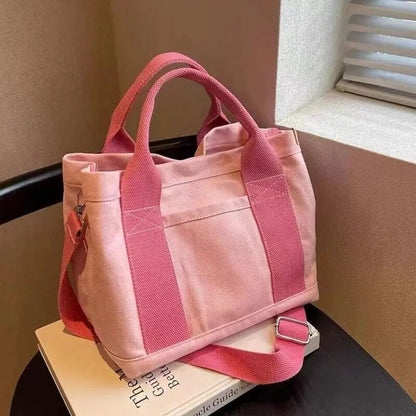 eybag - Quality Fashion Multilayer Pocket Women Canvas Tote Bag for Women Designer Simple Lady Handbag Diagonal Bags