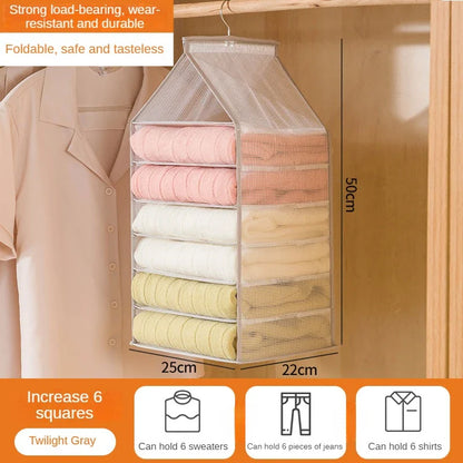 eybag Clear Plastic Storage Bag for Clothes - Foldable Drawer Organizer for Closet