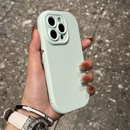 eybag Candy Color Shockproof Silicone Phone Case For iPhone 15 14 13 12 11 Pro Max X XR XS Lens Protection Soft TPU Back Cover Coque