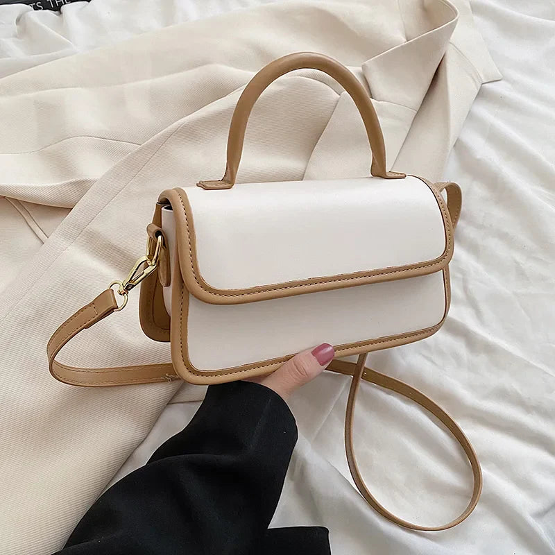 eybag High Quality Pu Leather Shoulder Bag Fashion Small Handbag Women Solid Color Ladies Crossbody Bags Flap Square Bag Female