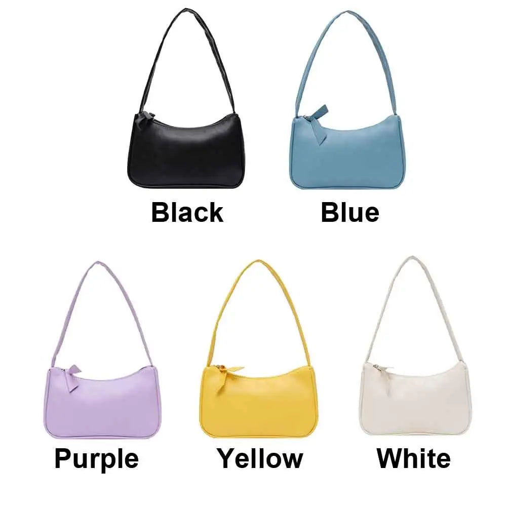 eybag Bag Women Retro Handbag PU Leather Shoulder Totes Underarm Vintage Top Handle Bag Female Small Subaxillary Bags Clutch