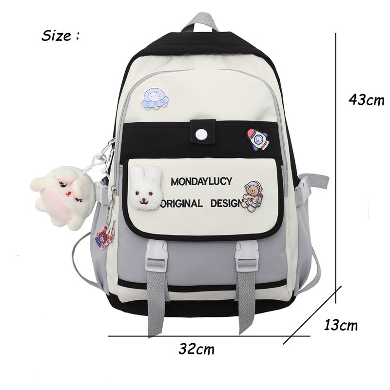 eybag Women Backpack Large Cute Female Multi-pocket Travel Bagpack Student Schoolbag for Teenage Girl Book Knapsack New Mochila 2022