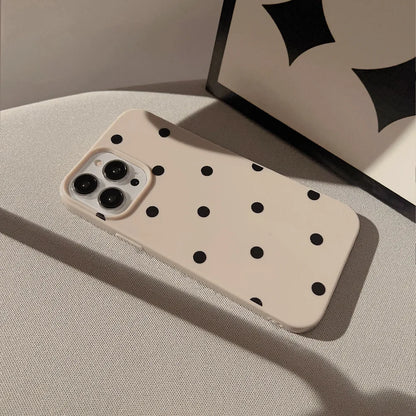 eybag Fashion Dots Pattern Phone Case for IPhone 15 14 13 12 11 Pro Max Mini XS X XR 8 7 Plus SE Soft Shockproof Full Coverage