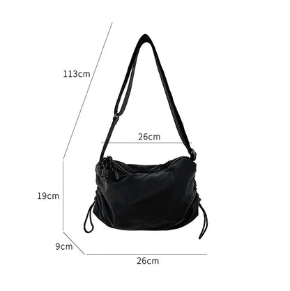 eybag Casual Ruched Cloud Dumpling Bag Small Nylon Women Shoulder Bag Drawstring Crossbody Bags for Women 2024 Purses and Handbags New