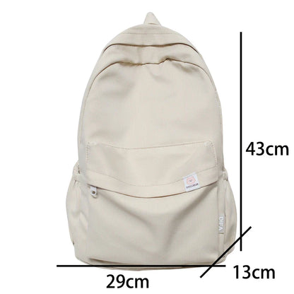 eybag High Quality Waterproof Solid Color Nylon Women Backpack College Style Travel Rucksack School Bags for Teenage Girl Boys New