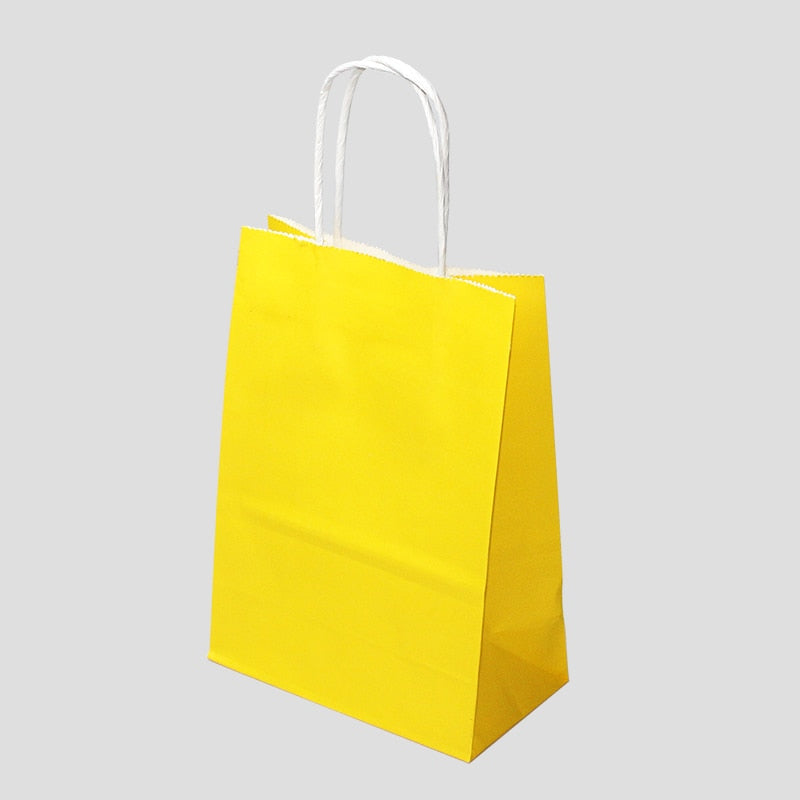 eybag 10/30/50pcs DIY Multifunction soft color paper bag with handles Festival gift bag shopping bags kraft paper packing bag