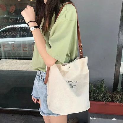 eybag Casual Canvas Large Capacity Bag Women Handbags Designer Letters Shoulder Crossbody Bags Luxury Big Shopper Bag Purse