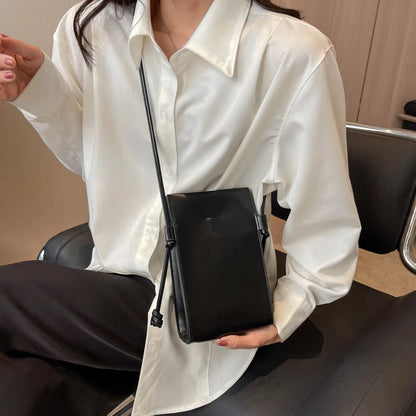 eybag Fashion Versatile Crossbody Bag New Ins Simple Soft Leather Shoulder Bag Women Light Zero Wallet Mobile Bag