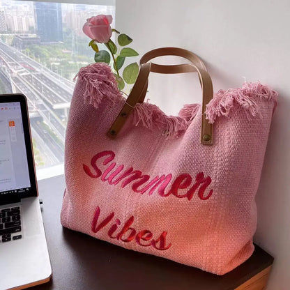 eybag Canvas Women Handbags Large Tote Beach Bag Shopping Bags Underarm Shoulder Bag For Female Casual Canvas Beach Bags