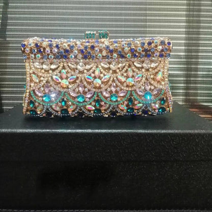 eybag Women Rhinestones Clutch Purse Red Minaudiere Bag For Party Wedding Crystal Evening Bags Handbag Bridal Clutches Bag Lady