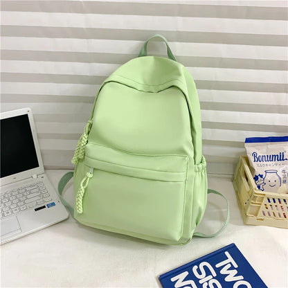 eybag Solid Color Fresh Backpacks Waterproof Nylon School Bags For Teenage Girls Sweet Pink Satchels Korea Green Casual Packages