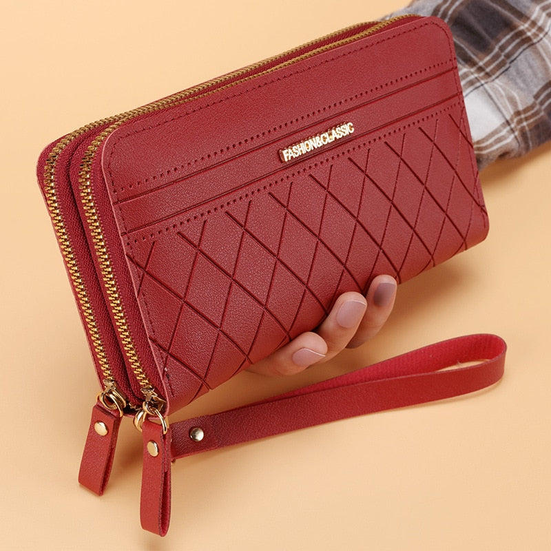 Long Women's Wallet Female Purses Tassel Coin Purse Card Holder Wallets Female Pu Leather Clutch Money Bag Pu Leather Wallet