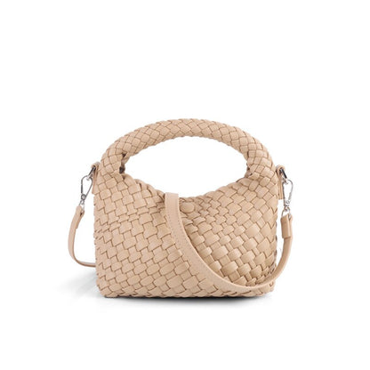 eybag Women Woven Bags PU Leather Messenger Bag Mini Macaron Colors Handbag Summer Holiday Women's Bag