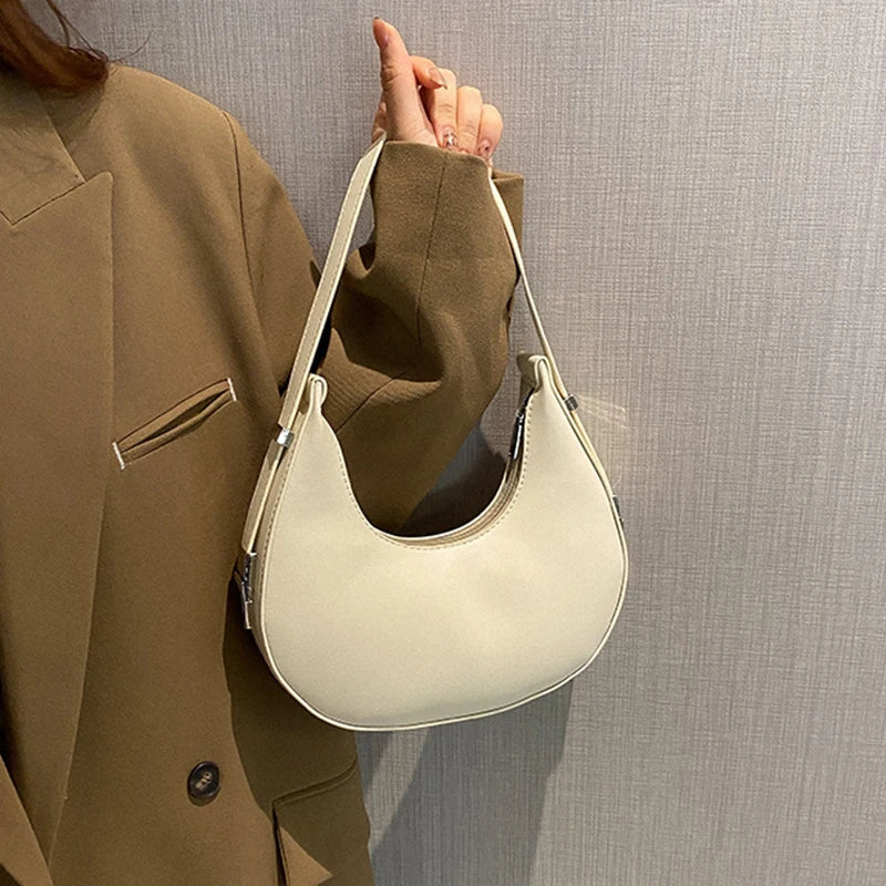 eybag Fashion Luxury Design PU Leather Hobo Shoulder Bag Women Small Clutch Handbag Purse Female Underarm  Bag Travel Totes