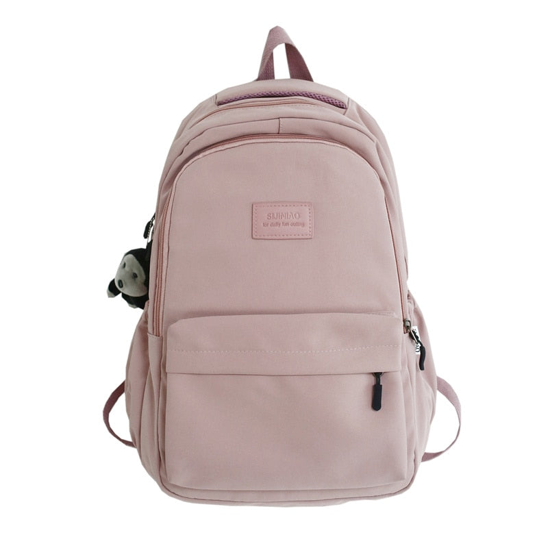 eybag Solid Color Women Rucksack Large School Bag Backpack for Teenage Girls Fashion College Student Book Back Pack Mochila Feminina