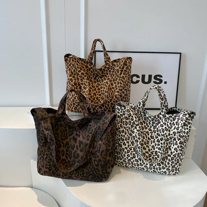 eybag Nylon Zipper Leopard Ladies Shoulder Bags Casual 2024 Basic Style Crossbody Bags for Women High Capacity Bolsas Femininas