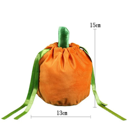 eybag Halloween Gift Bag Pumpkin Bag Party Candy Bagg Decorative CandyBag Velvet Bag Trick Or Treat Kids Pumpkin Candy Package