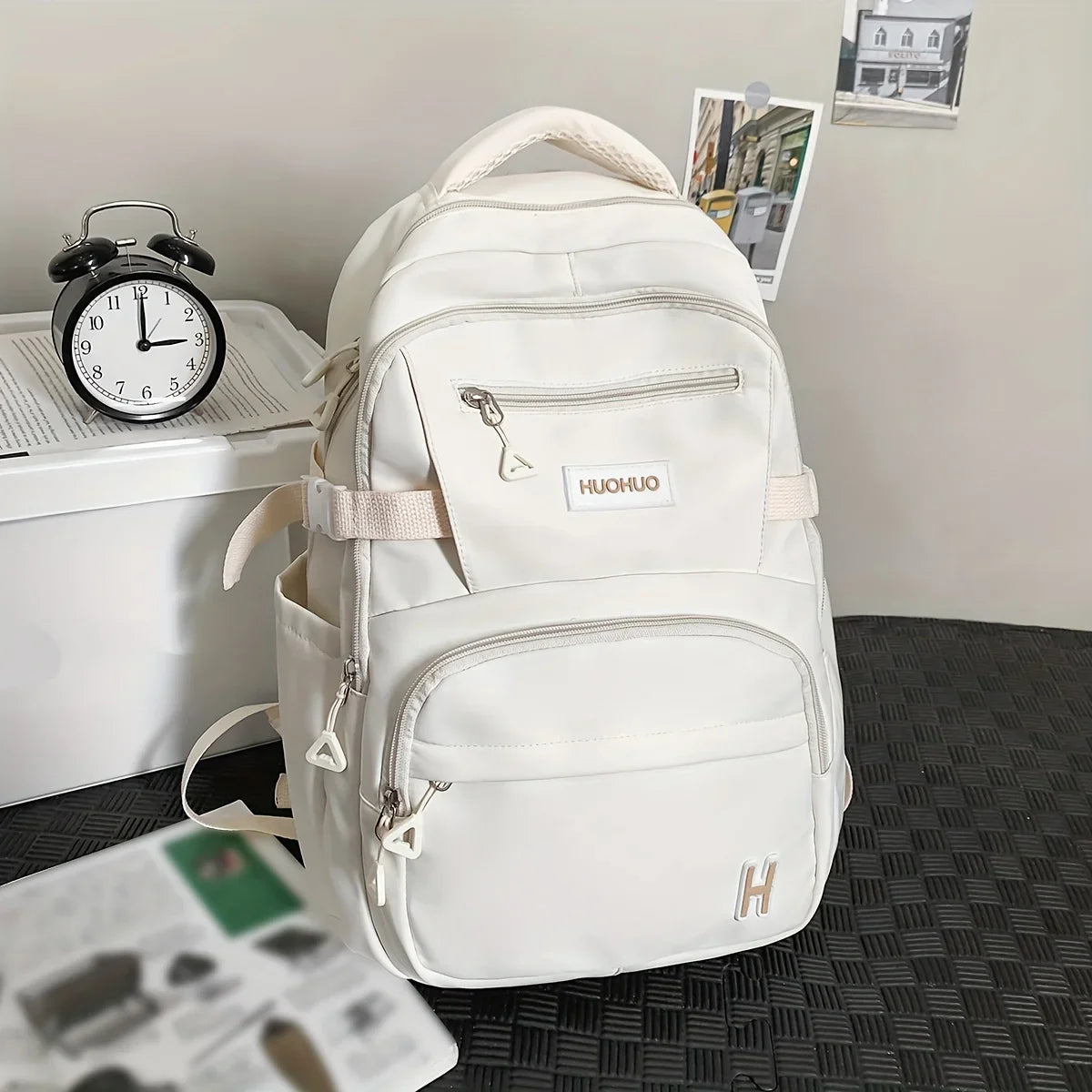 eybag Daily Large-capacity Casual Backpack for Women Korean Versatile High School Student College Student Bag Daily Work Clothing Travel Backpack Trendy Brand Men's Backpack