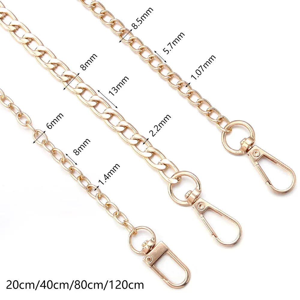 eybag Metal Aluminum Replacement Bag Chain 20/40/80/120cm Women Shoulder strap for bags replace Crossbody chain Bag Accessories