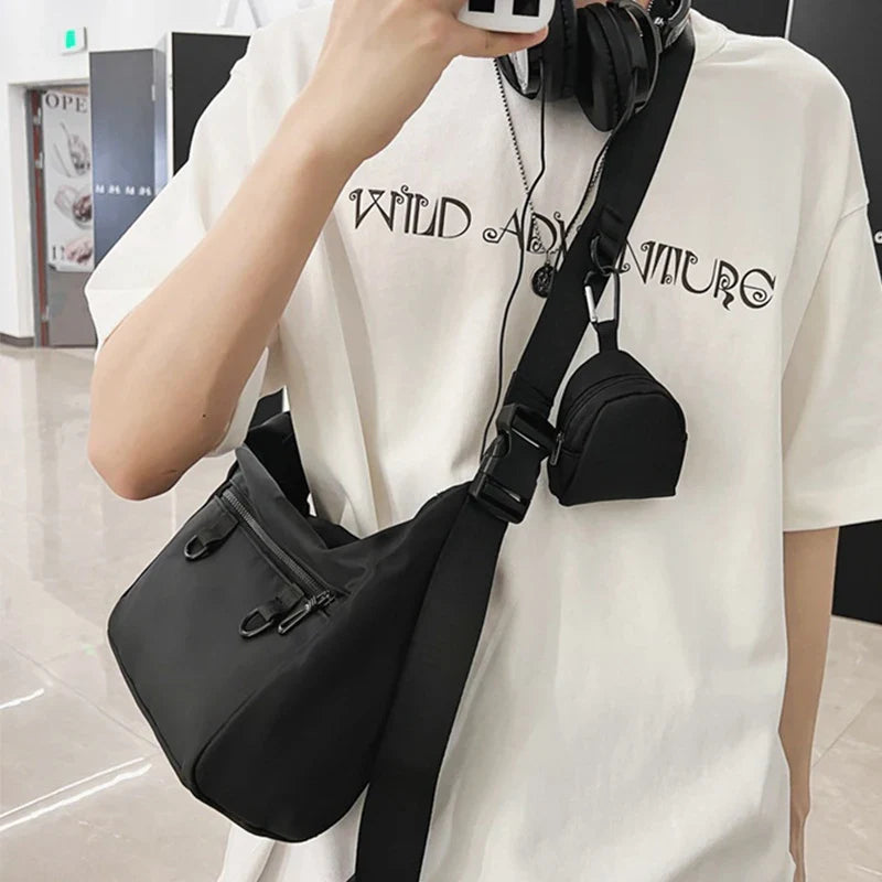 eybag Crossbody Bags Unisex Shoulder Bags Casual Solid Color INS Fashion Composite Bags for Women Men Couple Messenger Bag