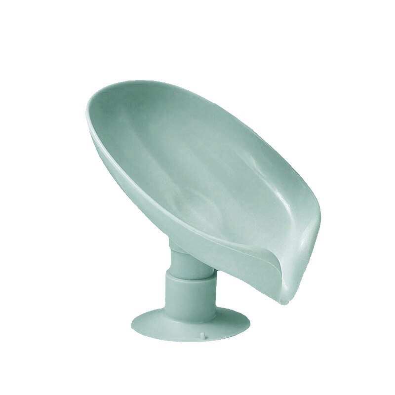 eybag 1/2Pcs Leaf Shape Soap Box with Suction Cup Drain Soap Holder Box Bathroom Sponge Storage Plate Tray Bathroom Supplies