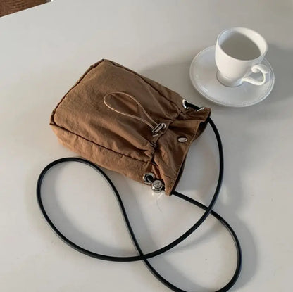 eybag Mini Nylon Crossbody Bags for Women Soft Quilting Shoulder Bag Casual Drawstring Bag Small Phone Flap Coins Lipstick Purses 2024