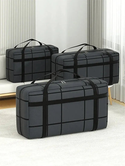 eybag 1PC Large Capacity and Super Load-bearing Black Composite Material Storage Bag, Dustproof and Moisture-proof with Zipper