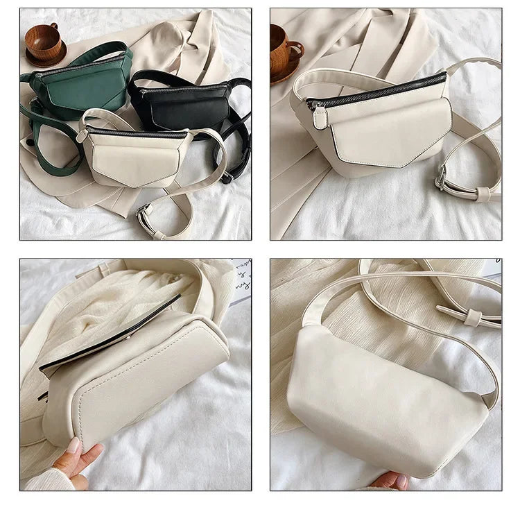 eybag Women Chest Packs PU Leather Luxury Designer Women's Fanny Pack High Quality Waist Bag Shoulder Crossbody Bag Female Belt Bag