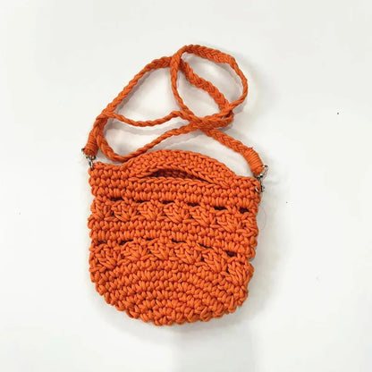 eybag Candy Color Knitting Shoulder Bag Handmade Crochet Handbags Mini Rope Woven Crossbody Bags for Women Designer Hollow Beach Bag